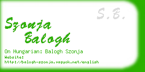 szonja balogh business card